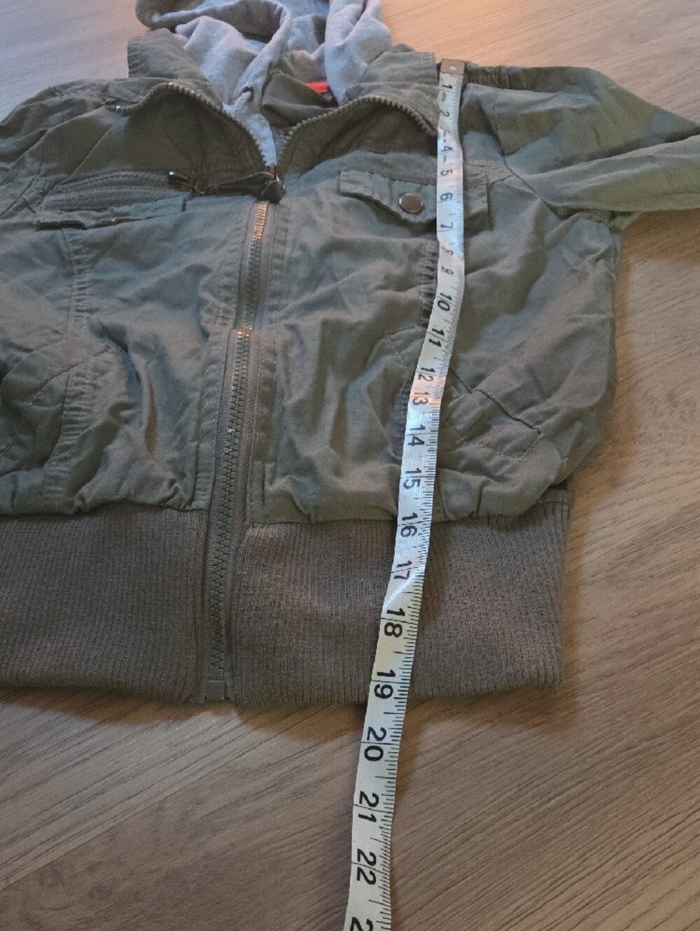 Caslon Olive Hooded Utility Jacket - Picture 10 of 11